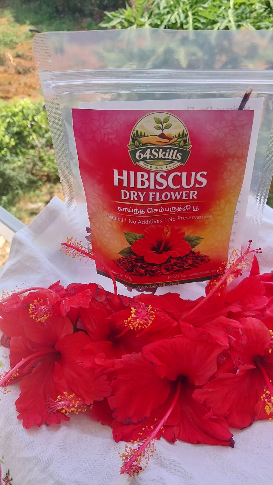 🌺 64Skills Hibiscus Dry Flower 🌿