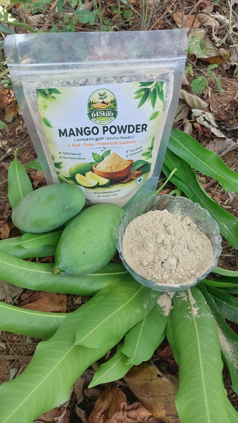 🥭 64Skills Amchur (Mango) Powder 🌿